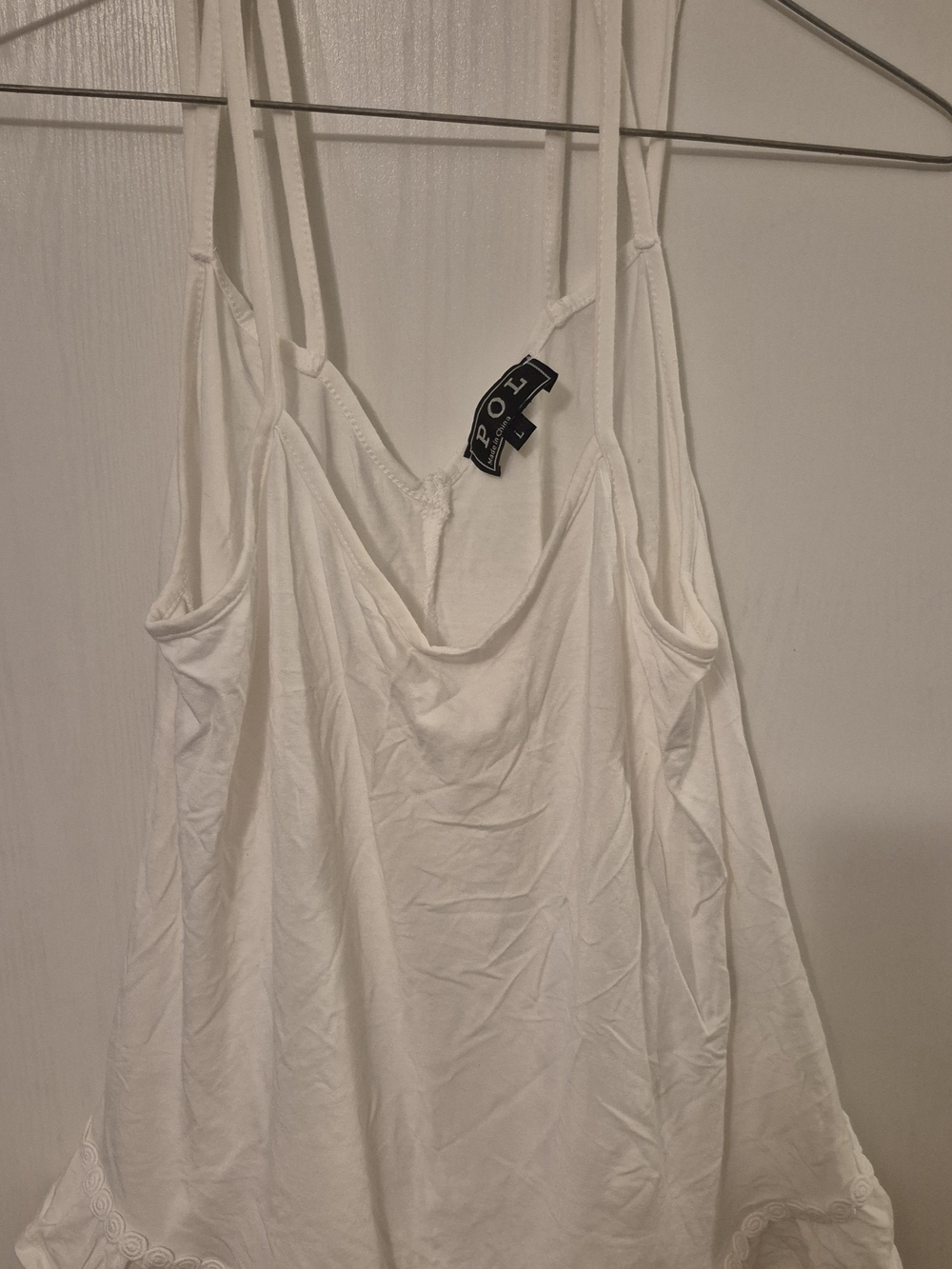 White Women's Spaghetti Strap Tank Top